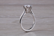 Load image into Gallery viewer, Two carat Moissanite Diamond set Platinum Solitaire