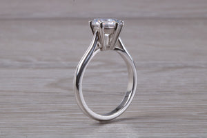 Two carat Moissanite Diamond set Platinum Solitaire