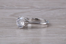 Load image into Gallery viewer, Two carat Moissanite Diamond set Platinum Solitaire