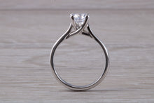 Load image into Gallery viewer, Chunky Platinum One carat Moissanite Diamond Solitaire