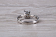 Load image into Gallery viewer, Princess cut One carat Moissanite Diamond set Platinum Solitaire