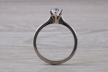 Load image into Gallery viewer, Petite Hlaf carat Moissanite Diamond set Solitaire