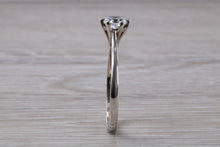 Load image into Gallery viewer, Petite Hlaf carat Moissanite Diamond set Solitaire