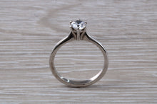 Load image into Gallery viewer, Petite Hlaf carat Moissanite Diamond set Solitaire