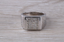 Load image into Gallery viewer, Dressy Gents Diamond set Pinky Finger Signet Ring