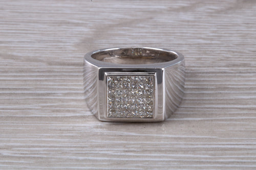 Dressy Gents Diamond set Pinky Finger Signet Ring