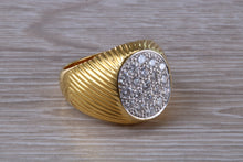 Load image into Gallery viewer, Chunky and Very Dressy Gents One carat Diamond set Signet Ring