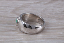 Load image into Gallery viewer, Gents Chunky One carat Natural Emerald set Ring