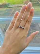 Load image into Gallery viewer, Very Dressy Blood red Ruby and with Diamond Encrusted Ring
