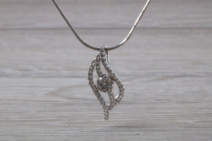 Dressy Diamond set 18ct White Gold Necklace