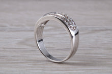 Load image into Gallery viewer, Three Row, 5 mm wide Diamond set Ring