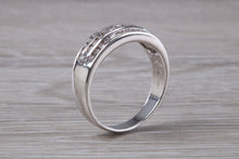 Load image into Gallery viewer, Three Row, 5 mm wide Diamond set Ring