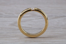 Load image into Gallery viewer, Chunky Yellow Gold Tension set Diamond Band