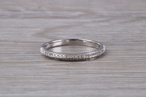 Double Edge set Diamond Eternity Ring