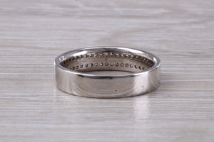 Half Circle set Double Row Princess cut Diamond set Band