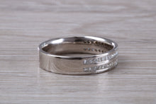 Load image into Gallery viewer, Half Circle set Double Row Princess cut Diamond set Band