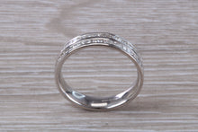 Load image into Gallery viewer, Half Circle set Double Row Princess cut Diamond set Band