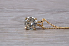 Load image into Gallery viewer, Two carat Moissanite Diamond Solitaire Necklace