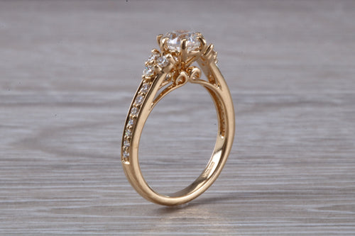 Art Deco Diamond Engagement ring, 1.00 carat Natural Certified Diamond