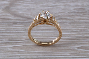 Art Deco Diamond Engagement ring, 1.00 carat Natural Certified Diamond