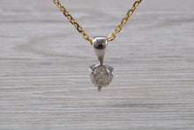 Load image into Gallery viewer, Simple and Elegant Diamond Solitaire set Two Tone Gold Necklace