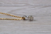 Load image into Gallery viewer, Simple and Elegant Diamond Solitaire set Two Tone Gold Necklace