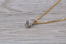 Load image into Gallery viewer, Simple and Elegant Diamond Solitaire set Two Tone Gold Necklace