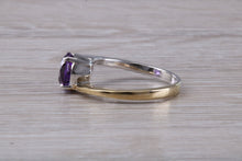 Load image into Gallery viewer, Two carat Amethyst set in 18ct White and Yellow Gold Twist Ring