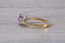 Load image into Gallery viewer, Pink and Blue Topaz set 18ct Yellow Gold Ring