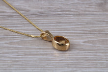 Load image into Gallery viewer, Oval cut Citrine set Yellow Gold Necklace