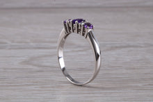 Load image into Gallery viewer, Amethyst and Diamond set White Gold Ring
