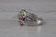 Load image into Gallery viewer, Multi Gemstone set 13 mm wide Bubble Ring