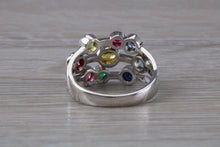 Load image into Gallery viewer, Multi Gemstone set 13 mm wide Bubble Ring