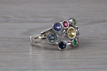 Load image into Gallery viewer, Multi Gemstone set 13 mm wide Bubble Ring