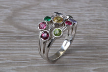 Load image into Gallery viewer, Multi Gemstone set 13 mm wide Bubble Ring