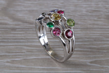 Load image into Gallery viewer, Multi Gemstone set 13 mm wide Bubble Ring
