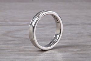 Chunky Diamond Band, Edge set with Baguette cut diamonds