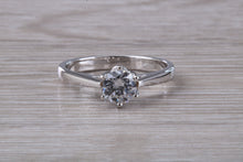 Load image into Gallery viewer, Tulip Flower Solitaire set The Ultimate Hearts and Arrows Moissanite Diamond