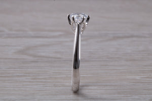 Tulip Flower Solitaire set The Ultimate Hearts and Arrows Moissanite Diamond
