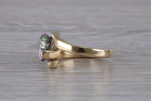Load image into Gallery viewer, Chunky Mystic Topaz and Diamond set Yellow Gold Ring