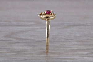 Dainty Round cut Ruby Ring