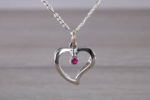 Love Heart Ruby set Necklace