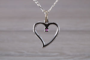 Love Heart Ruby set Necklace