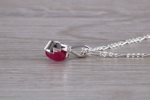 Oval Cabochon cut Ruby Necklace