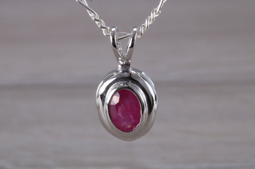 Oval cut Ruby set Necklace