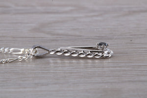 Natural Black Diamond set Silver Necklace