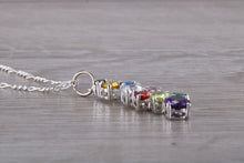 Load image into Gallery viewer, Rainbow Waterfall Silver Necklace