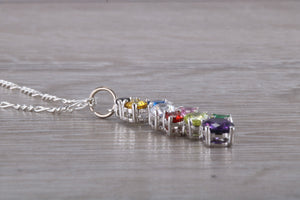 Rainbow Waterfall Silver Necklace