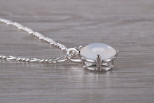 Load image into Gallery viewer, 10mm Round cut Moonstone set Silver Necklace