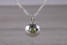Load image into Gallery viewer, Natural Round cut Peridot Gemstone Set Silver Necklace